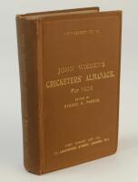 Wisden Cricketers’ Almanack 1920. 57th edition. Original hardback. Some slight dulling to gilt titles to spine paper, some slight soiling to yellow end papers otherwise in good/very good condition