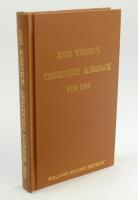 Wisden Cricketers’ Almanack 1880. Willows ‘second’ softback reprint (2004) in light brown hardback covers with gilt lettering. Limited edition 197/250. Good/very good condition