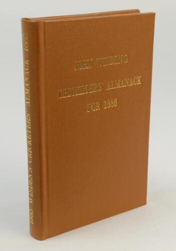 Wisden Cricketers’ Almanack 1885. Willows softback reprint (1983) in light brown hardback covers with gilt lettering. Un-numbered limited edition. Good/very good condition