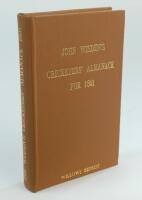 Wisden Cricketers’ Almanack 1891. Willows softback reprint (1991) in light brown hardback covers with gilt lettering. Limited edition 359/500. Good/very good condition