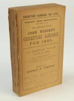 Wisden Cricketers’ Almanack 1895. 32nd edition. Original paper wrappers. Very slight bow to spine, very minor wear to spine, minor mark to top of front wrapper otherwise in very good condition