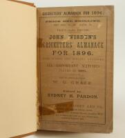 Wisden Cricketers’ Almanack 1896. 33rd edition. Original paper wrappers, bound in brown boards, with gilt titles to spine. Old tape marks to wrappers, some wear and age toning to wrappers, minor foxing to odd page otherwise in good/very good condition