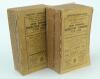 Wisden Cricketers’ Almanack 1932 and 1935. 69th & 72nd editions. Original paper wrappers. The 1932 edition with some breaking to spine block at the front, some page blocks becoming loose, some age toning and darkening to wrappers, some wear to spine paper