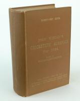 Wisden Cricketers’ Almanack 1934. 71st edition. Original hardback. Some dulling to gilt titles on front board and to a greater extent to the spine paper, very minor wear to board extremities otherwise in good/very good condition.