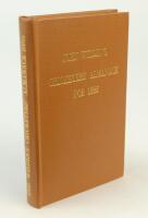 Wisden Cricketers’ Almanack 1885. Willows softback reprint (1983) in light brown hardback covers with gilt lettering. Un-numbered limited edition. Good/very good condition