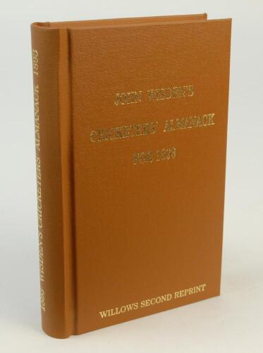 Wisden Cricketers’ Almanack 1893. Willows second softback reprint (2008) in light brown hardback covers with gilt lettering. Limited edition 244/250. Very good condition