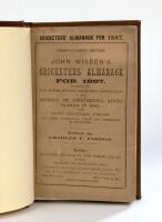 Wisden Cricketers’ Almanack 1887. 24th edition. Original paper wrappers, bound in brown boards, similar to original Wisden hardback editions, with gilt titles to front board and spine. Minor age toning to wrappers otherwise in very good to excellent condi