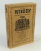 Wisden Cricketers’ Almanack 1945. 82nd edition. Original limp cloth covers. Only 5600 paper copies printed in this war year. Odd minor faults otherwise in good+ condition. Rare war-time edition