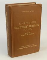 Wisden Cricketers’ Almanack 1911. 48th edition. Original hardback. Minor wear to boards, handwritten name of ownership and date in ink to top border of yellow end paper to the back of the front board otherwise in very good condition with bright gilt title