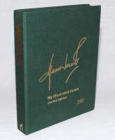 ‘Shane Warne. My Illustrated Career’. Shane Warne. London 2006. Leather hand bound limited edition number 701 of 1000 copies produced, signed by Warne to the limitation page. In green slipcase, including the six limited edition photographs of Warne reprod