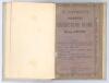 W. Duthoit’s Yorkshire Cricketers’ Guide for 1878. Published by W. Duthoit of Leeds. 118pp plus adverts. Original pink wrappers, bound in cream boards with titles in gilt to spine. Photoplate of Ephraim Lockwood opposite the title page. Some general wear 