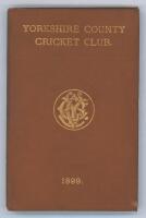 Yorkshire C.C.C. Annual 1899. 7th year of issue. 165pp plus ‘Notes’ pages as issued. Edited by J.B. Wostinholm and H.H. Stones. J. Robertshaw, Sheffield, printer. Original brown boards with titles in gilt to front board and spine and gilt ‘Y.C.C.C.’ emble