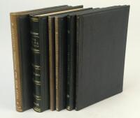 Yorkshire cricket. Six publications, ‘Some Interesting links of Yorkshire Cricket’. J.W. Overend 1918’. Original pictorial covers with image of ‘Yorkshire County Wranglers at Cambridge’ (Lockwood, Peate, Ullyett and Emmett) to front wrapper, bound in blac