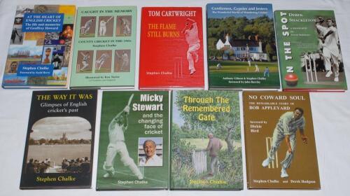 Fairfield Books. Twenty two titles published by Fairfield Books, Bath, each signed by the author and/or subject(s). Includes eleven hardback and three softback signed titles by Stephen Chalke. Signed hardbacks are ‘Runs in the Memory’ 1997, ‘On the Spot’ 