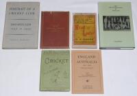 Cricket histories 1860s onwards. A selection of fourteen titles covering tours, histories and biographies, the majority hardbacks. Earlier titles include ‘Guide to the Cricket Ground’, George H. Selkirk’, London 1867. ‘Cricket’, E. Lyttelton, London 1894.