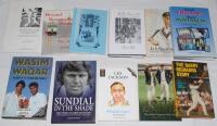 Cricket biographies and histories. A selection of twenty titles, mainly hardbacks, including four limited editions, the majority signed by the author/ subject. Limited editions are ‘My Dear Victorious Stod’, David Frith 1970, limited edition no. 341/400, 