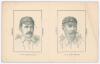 ‘The Cricketers Portrait Gallery. 34 Portraits of Noted Players’. Printed by Tempest, Leeds 1903. 16pp. Original decorative paper wrappers. Comprising reproductions of engravings and photographs of notable cricketers of the period, with Surrey players, Ab - 2