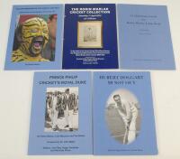 Sussex cricket. Five biographies, histories etc published by the Sussex Cricket Museum & Educational Trust, Hove. ‘Hubert Doggart 90 not out’, Packham & Sharpe, Hove 2015, limited edition number 6/100, signed to title page and front cover by Doggart and t