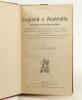 ‘England v Australia, the Story of the Test Matches’, J.N. Pentelow, Bristol 1895, bound in three quarter red leather binding with marbled boards, lacking original wrappers, with gilt titles to spine. Bold ink signature of Pentelow laid to front end paper - 3