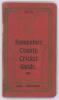 Hampshire C.C.C. County Cricket Guide 1913. Official County Guide edited and published by H. King, ‘Hants Advertiser Newspaper’. Original red decorative wrappers. Padwick 2029. Some wear to covers and spine, rusting to staples, otherwise in good/ very goo