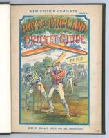 ‘Boys of England Cricket Guide’ New Edition Complete. Edwin John Brett. New and revised edition. 32pp, portraits. date unknown, first publication believed to be 1867? but this may well be slightly later. Bound in black boards, with original colourful pict