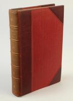 ‘Fresh Light on 18th Century Cricket. A Collection of 1000 New Cricket Notices from 1697 to 1800’. G.B. Buckley. Birmingham 1935. Bound in red three quarter leather binding, with marbled end papers, gilt titles to spine. VG