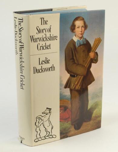 &lsquo;The Story of Warwickshire Cricket. A History of the Warwickshire County Cricket Club and Ground 1882-1972&rsquo;. L. Duckworth. London 1974. Dustwrapper. The book nicely signed in ink to the front end paper by fourteen members of the Warwickshire team. Signatu