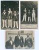 Kent C.C.C. 1930s. Three mono real photograph postcards, each depicting three players standing together. One features Les Ames, Percy Chapman and Tich Freeman full length in assorted blazers (Flemons of Tonbridge), another with Chapman, Freeman and Frank 