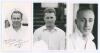 Northamptonshire C.C.C. 1937-1938. Three mono real photograph postcards of Northamptonshire players, each with official stamp to verso for A. Wilkes & Son, West Bromwich. Includes one signed postcard of Kenneth Cecil James (Wellington, Northamptonshire & 