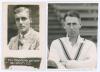 University cricketers. Mono real photograph postcard of Peter Norton Townsend (Oxford University 1929) depicted head and shoulders in formal attire, title in panel below. Postally unused. Sold with a mono player portrait photograph of Alexander Campbell ‘