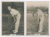 Essex C.C.C. Two Godfrey Phillips &lsquo;Pinnace&rsquo; premium issue cabinet size mono real photograph plain back trade cards of H.M. Morris (Cambridge University & Essex 1919-1932), no. 139.C., and C.T. Ashton (Cambridge University & Essex 1921-1938), no. 140.C. Bo
