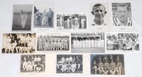 Team and player postcards 1900s-1950s. Twelve mono postcards, the majority real photographs. Includes team postcards of Middlesex c.1901, Wrench Series no. 3283, Nottinghamshire &lsquo;Notts XI&rsquo; 1902, Dainty Series, Kent 1923 at Dover (photographer unknown), Yo