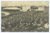 A.C. Maclaren’s tour to Australia 1901/02. Australia v England 1st Test, Sydney, 13th- 16th December 1901. Early mono plain back postcard of the large crowds in attendance with the scoreboard and grandstand in the background. The scoreboard depicts Englan