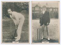 Essex C.C.C. Two Godfrey Phillips &lsquo;Pinnace&rsquo; premium issue cabinet size mono real photograph plain back trade cards of J.G. Dixon (Essex 1914-1922, incorrectly titled &lsquo;J.C. Dixon&rsquo;), full length in batting pose, no. 138.C. and G.M. Louden (Essex 1912-1927) 