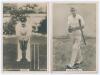 Northamptonshire C.C.C. Two Godfrey Phillips ‘Pinnace’ premium issue cabinet size mono real photograph plain back trade cards including the rarer card in this format of [W.A.] Buswell (Northamptonshire 1906-1921) in wicket-keeping pose, no. 129.C, not see