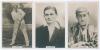 Worcestershire C.C.C. Three Godfrey Phillips &lsquo;Pinnace&rsquo; premium issue cabinet size mono real photograph plain back trade cards of C.B. Ponsonby (Worcestershire 1911-1928), full length in batting pose, no. 124.C, H.L. Higgins (Worcestershire 1920-1927), hea