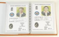 Cricket Memorabilia Society (C.M.S.) collectors&rsquo; cards. Complete run of sixty signed autograph cards from no. 1, Ken Higgs, to no. 60, Alan Jones, in official C.M.S. album. The series limited to an issue of one hundred copies of each card. Various limitat