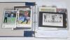 England cricket postcards and collectors cards. Black binder comprising a mixed selection of 100 mainly modern trade and collectors cards, postcards, cigarette cards etc. Collectors card series include Classic Cricket Series and Cornhill Insurance Test Se - 3