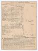 &lsquo;The United All-England Eleven v. Sixteen of Reigate and District&rsquo; 1856. Early small original double sided scorecard with incomplete printed scores for the match played at Park Lane, Reigate, 14th- 16th August 1856. The scorecard lists the complete first 