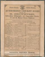 &lsquo;Gentlemen of Sussex v. Gentlemen of Hampshire&rsquo; 1869. Early original scorecard for the match played at the Royal Brunswick Ground, Hove, 22nd- 24th July 1869 with complete printed scores. Gentlemen of Hampshire batted first and made 321 with Charles Lucas