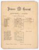 &lsquo;Gentlemen v. Players&rsquo; 1876. Early and rare original double sided scorecard for the match played at the Prince&rsquo;s Ground, Chelsea, 6th- 8th July 1876. The scorecard with incomplete printed scores depicting the first innings total of the Players&rsquo; 158 (Ephr