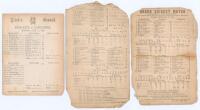Lancashire C.C.C. 1882-1885. Three early original scorecards for Lancashire matches of the period. Scorecards are v. Middlesex, Lord&rsquo;s, 17th & 18th July 1882. Incomplete printed scores. Lancashire won by nine wickets. Fixtures at Lord&rsquo;s for season 1882 t