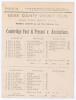 Australia tour to England 1886. &lsquo;Cambridge [University] Past & Present v. Australians&rsquo;. Early original double sided scorecard with complete printed scores for the tour match played at the Essex County Ground, Leyton, 23rd- 25th August 1886. Cambridge batt