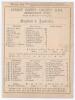 Australia tour to England 1886. &lsquo;England v. Australia&rsquo;. Third Test 1886. Early original double sided scorecard with complete printed scores for the third and final Test match, Kennington Oval, 12th- 14th August 1886. England won the toss and elected to ba