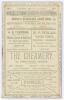 &lsquo;Hastings and St. Leonards Grand Cricket Week. Gentlemen v Players&rsquo; 1889. Early original 12pp &lsquo;Randle&rsquo;s Authorised Scorecard&rsquo; with complete printed scores for the match played at the Central Recreation Ground, Hastings, 16th- 18th September 1889. In a clo