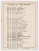 ‘Surrey v. London County C.C.’ 1902. Early original double sided scorecard with printed scores complete to the end of the second day’s play, for the return match at Kennington Oval, 28th- 30th April 1902. Surrey won the toss and batted first, reaching 297 - 2