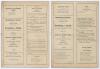 India &lsquo;Quadrangular Cricket. Season 1916&rsquo;. Two rare official programmes/ scorecards for two of the three matches played in the 1916/17 tournament at the Bombay Gymkhana Ground. The programmes each comprise eight pages with printed titles to fronts, with r
