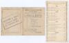 The Ashes. England v Australia 1921. Four original double sided scorecards for four of the five matches in the 1921 Ashes Test series. Scorecards are 2nd Test, Lord&rsquo;s, 11th- 14th June, incomplete printed and faintly handwritten scores in pencil. England s - 2