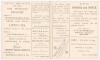 M.C.C. tour to India 1926/27. ‘2nd Inning. 1st Match Programme M.C.C. vs. Parsis Mohamedans [Muslims & Parsees]’. Rare official double sided folding scorecard for the opening match of the 1926/27 tour played at the Karachi Gymkhana Ground, 19th & 20th Oct - 2