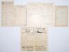 Australia tour to England 1930. Bradman&rsquo;s first tour to England. Six official scorecards for tour matches played on the 1930 tour. Scorecards are v Essex, Leyton, 7th- 9th May, incomplete printed and handwritten scores in pencil, Australians 156 & 264/6 d